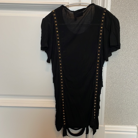LANVIN black studded top SZ S - Picture 3 of 5